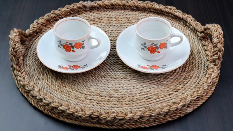 Простая и нужная вещица из джутового шпагата и мешковины декор,домашний очаг,,рукоделие,своими руками,умелые руки