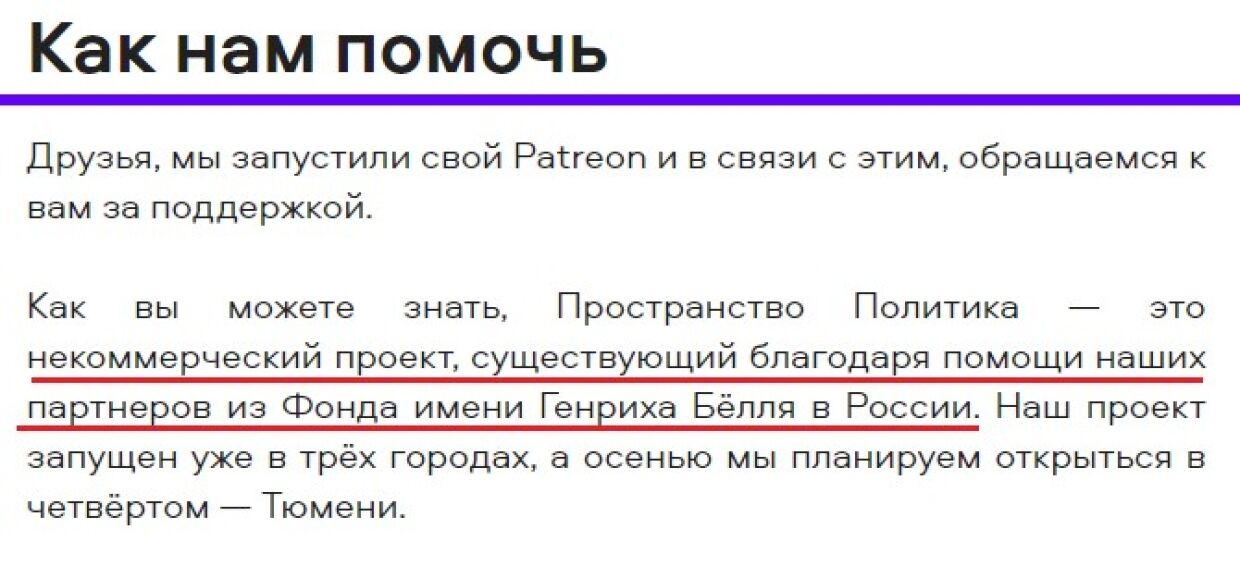 «Пространство политика» работает в РФ на средства немецкой партии зеленых