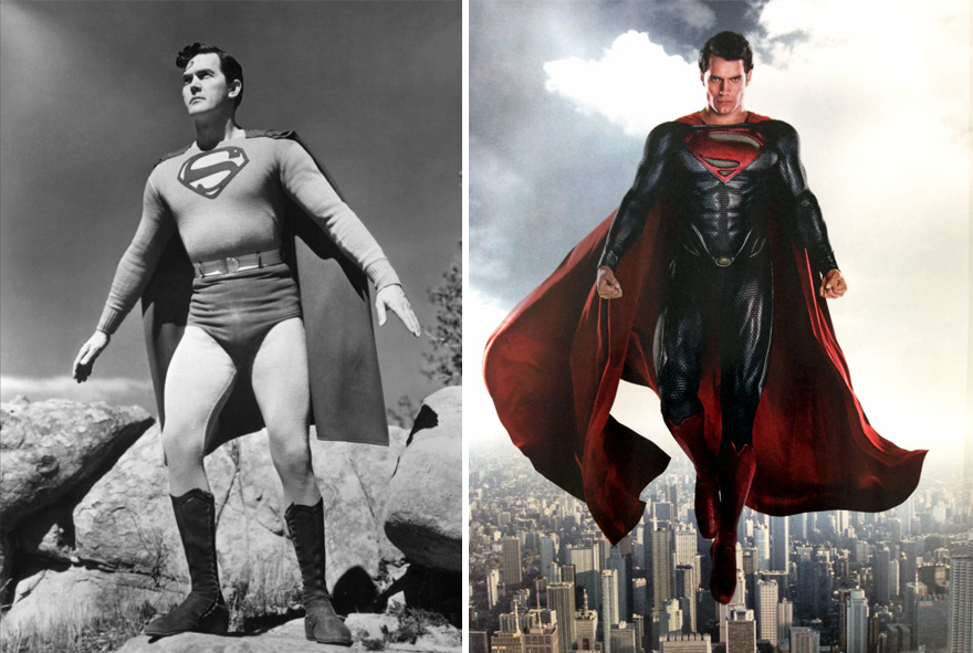 супергерои тогда и сейчас 