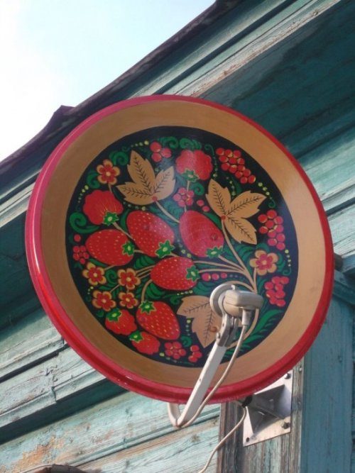 Роспись спутниковой тарелки роспись,спутниковая тарелка,Хенд мейд