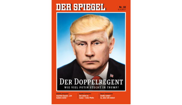Spiegel на своей обложке разместил фото Путина с причёской аля-Трамп