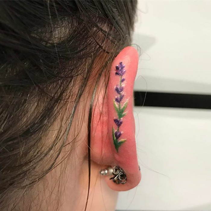 Helix Ear Tattoos