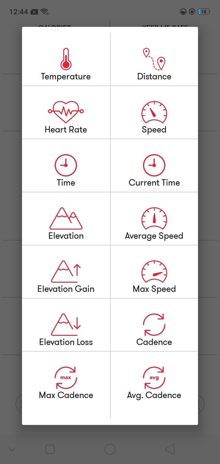 Data on Bike Computer