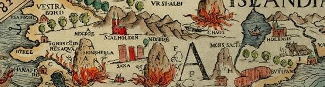 Глобальный катаклизм: Исчезнувшие мегаполисы в Исландии на картах 16 века, изображение №10