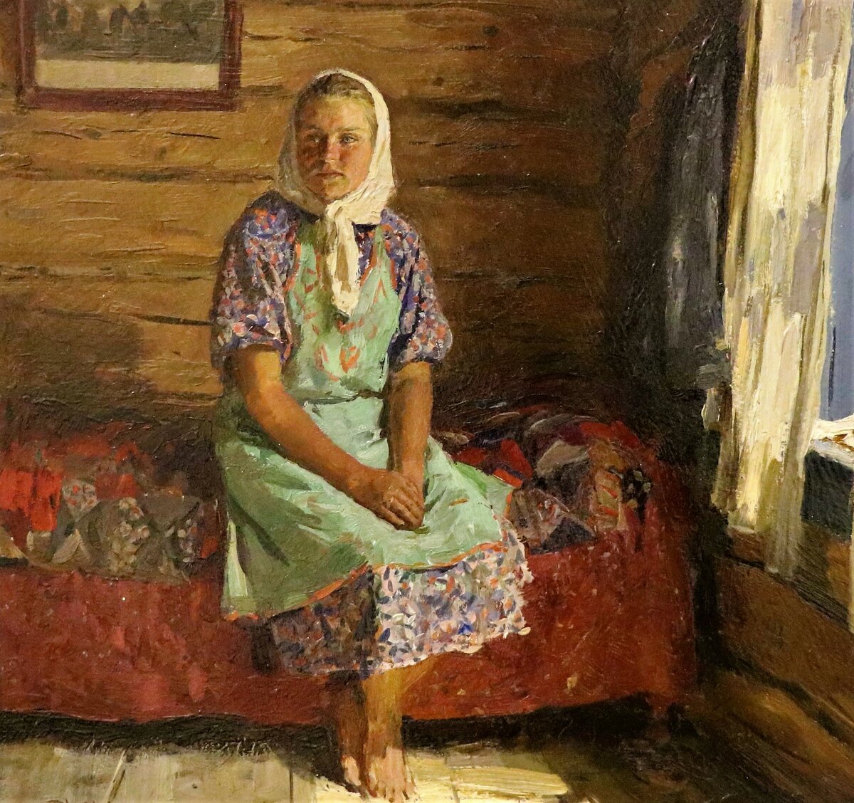 «Деревенская девушка», холст, масло