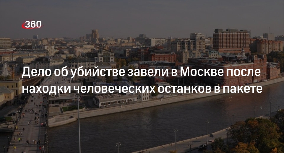 СК сообщил о возбуждении дела об убийстве после обнаружения части тела в Москве-реке