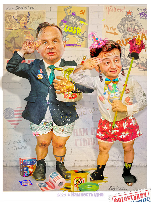 Политическая карикатура Зеленский Дуда