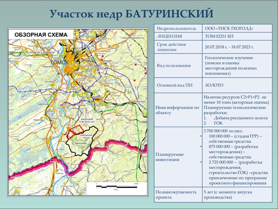 Геологическая карта томского района