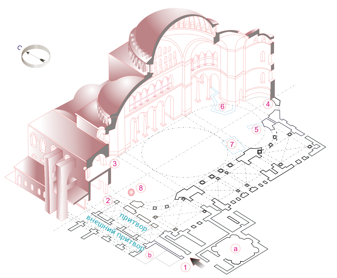 План собора святой софии в константинополе