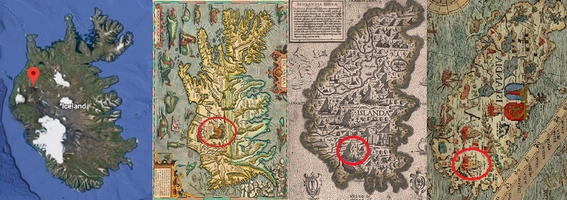 Глобальный катаклизм: Исчезнувшие мегаполисы в Исландии на картах 16 века, изображение №38