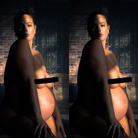 Эшли Грэм снялась полностью обнаженной на последнем месяце беременности модель, Revlon, совсем, своего, Эрвин, котором, беременности, беременная, перед, новую, продолжает, полностью, красит, забавный, помадой, новой, коллекцииМалыш, белье, нижнем, пританцовывает
