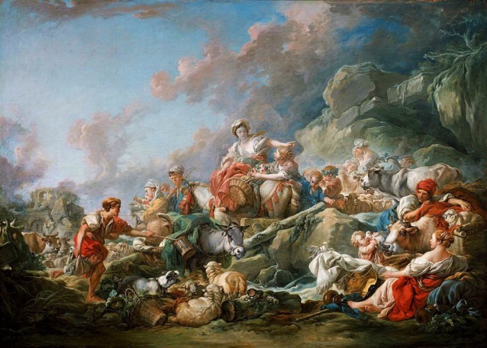 Возвращение с рынка. Автор: Francois Boucher.