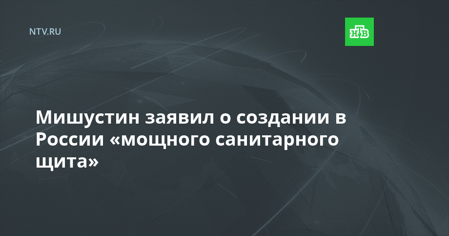 Мишустин заявил о создании в России «мощного санитарного щита»