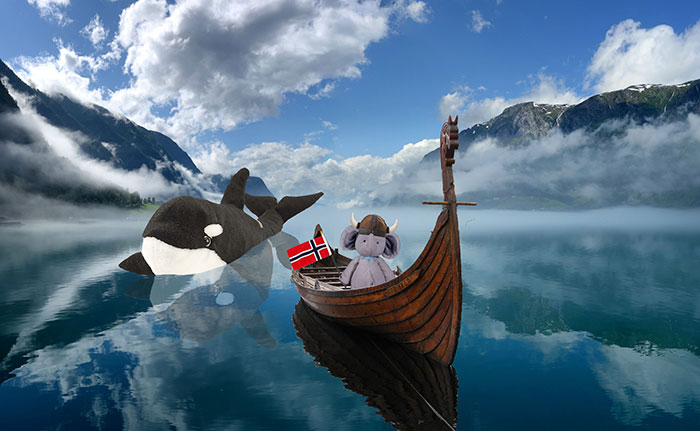 потерянная игрушка путешествует по миру 