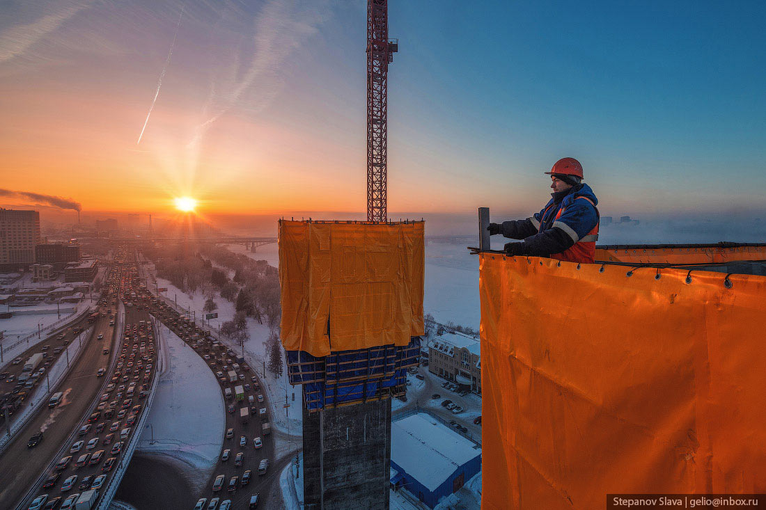 Строительство четвёртого моста через Обь в Новосибирске Строительство четвёртого моста через Обь в Новосибирске архитектура,Путешествия,фото