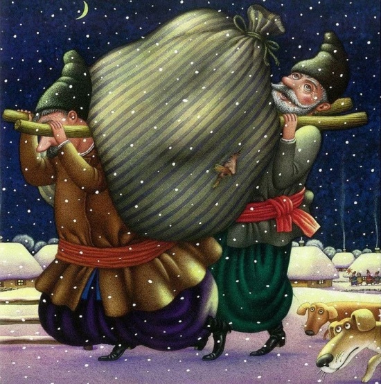 Художник Кость Лавро. Месяц поднялся на небо посветить добрым людям Художник Кость Лавро. Месяц поднялся на небо посветить добрым людям