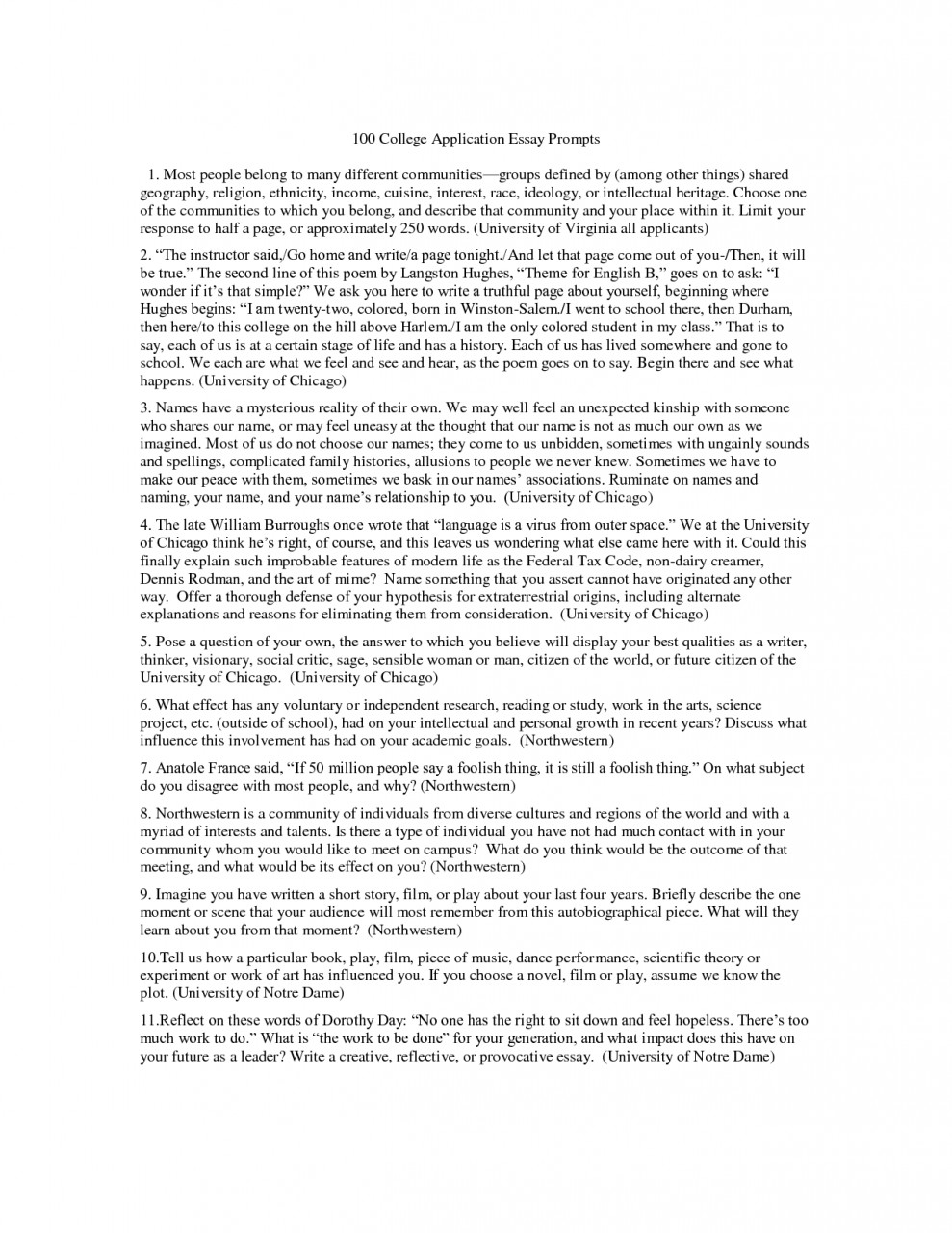 example of application essay