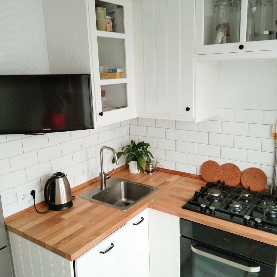 До и после. Ремонт "убитой" кухни 6 кв.м. и превращение ее в современный интерьер в скандинавском стиле идеи для дома,Интерьер и дизайн