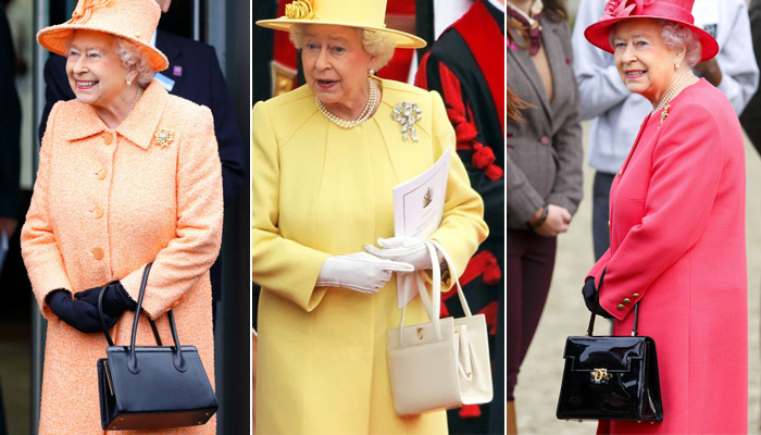 Королевские сумочки не так разнообразны как шляпки, обычно они бывают черными или белыми