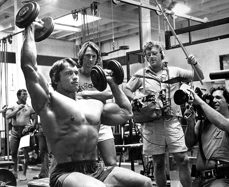 Шварценеггер в спортзале, 1975 год, Лос–Анджелес история, люди, фотографии