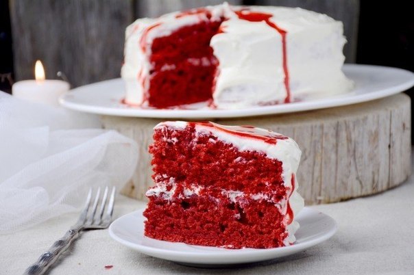 Оригинальный торт "Красный бархат"