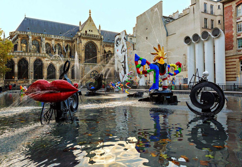 Фонтан Стравинского, Париж, Франция город, достопримечательность, интересное, мир, подборка, страна, фонтан, фото