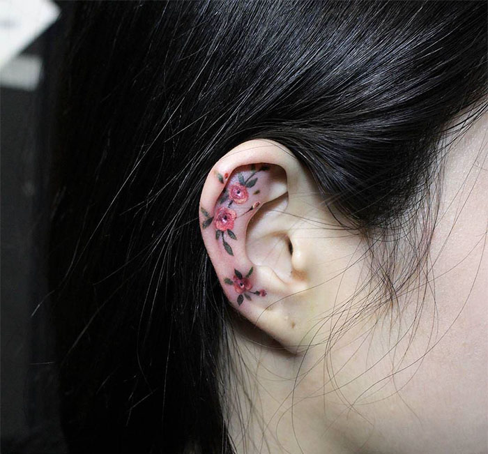 Helix Ear Tattoos