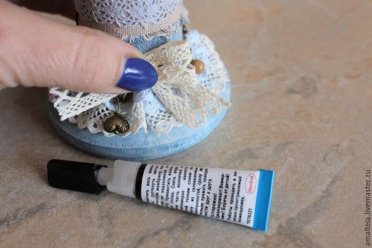 Подсвечник бохо из катушки для ниток Подсвечник бохо из катушки для ниток бохо декор