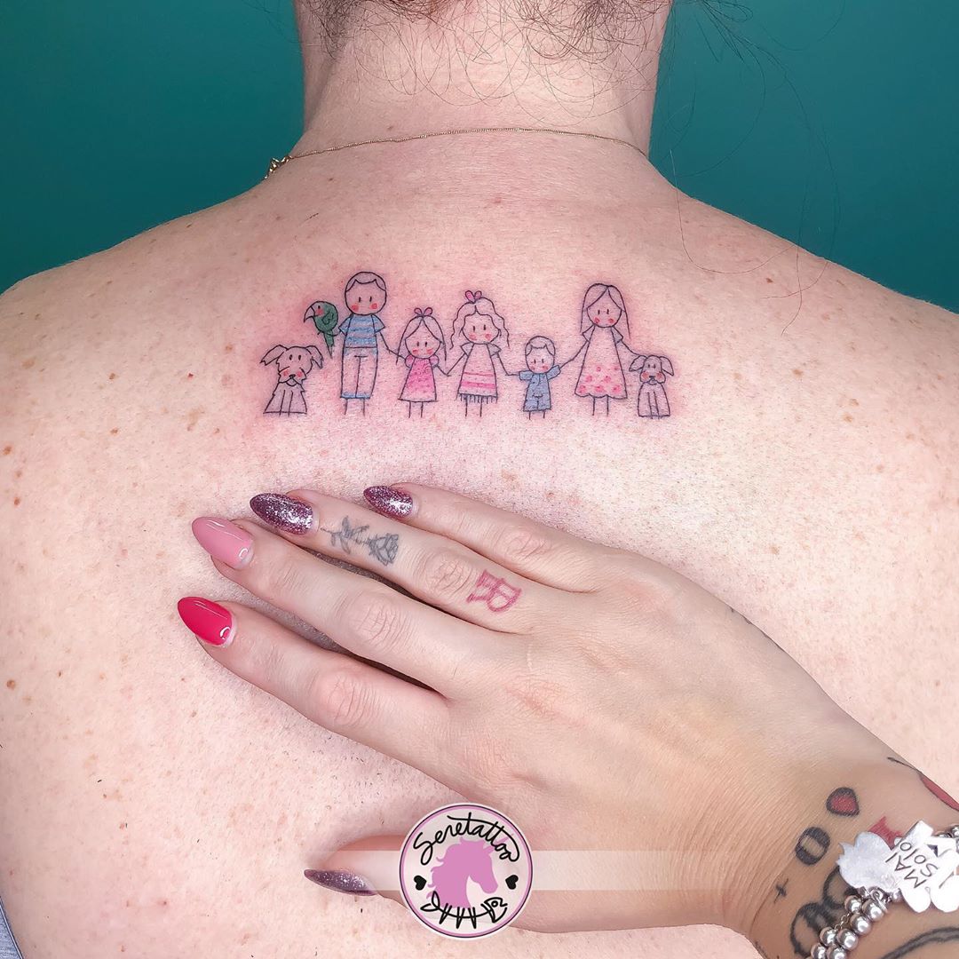 Татуировки в виде матери и ребёнка фото 15