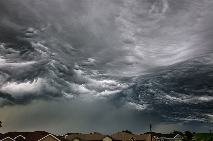 The Clouds Were Like A Rolling Ocean Tonight