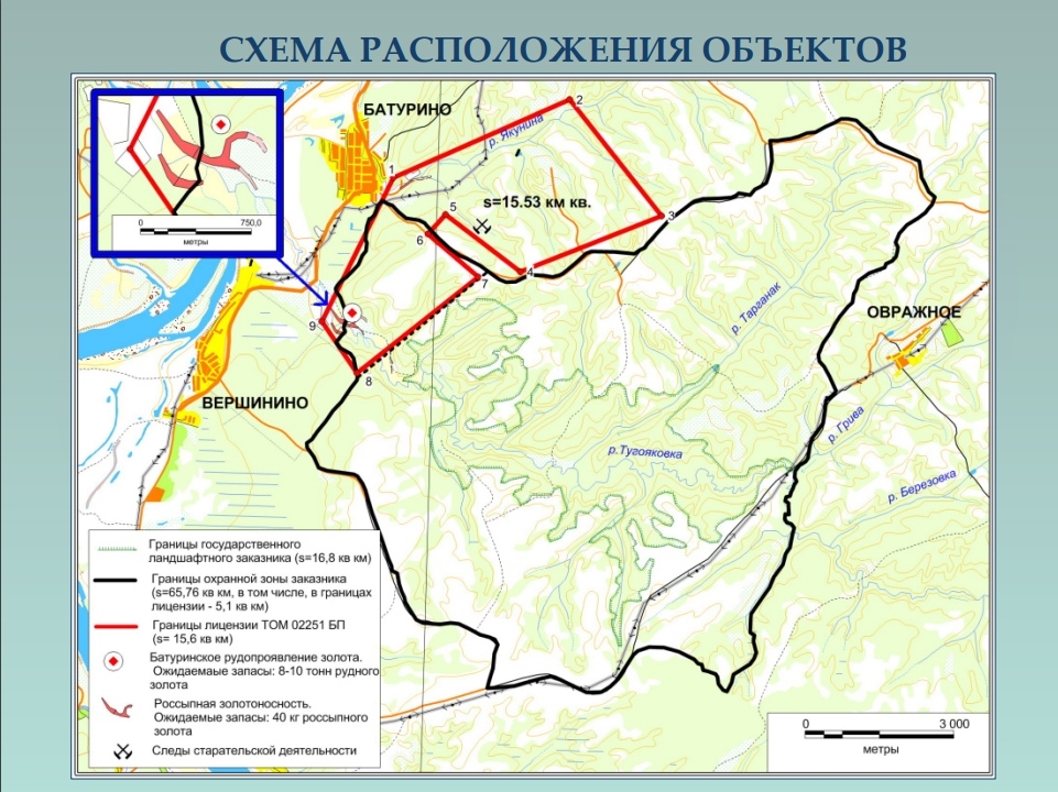 Схема расположения участка недр богатырь