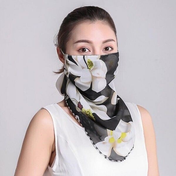 Как сшить красивую маску - шейный платок для походов в магазин вдохновляемся,маска,шитье