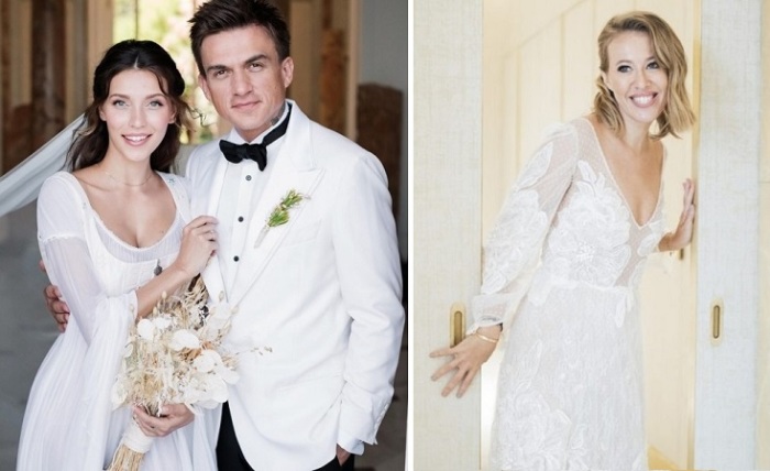 Какие свадебные наряды выбрали для себя российские звездные невесты в 2019 году знаменитости,мода,мода и красота,свадебная мода