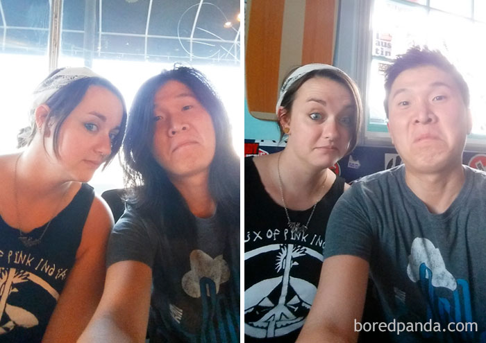 I Asked A Friend To Take A Before And After Selfie With Me. After Growing My Hair For A Year, I Donated 12