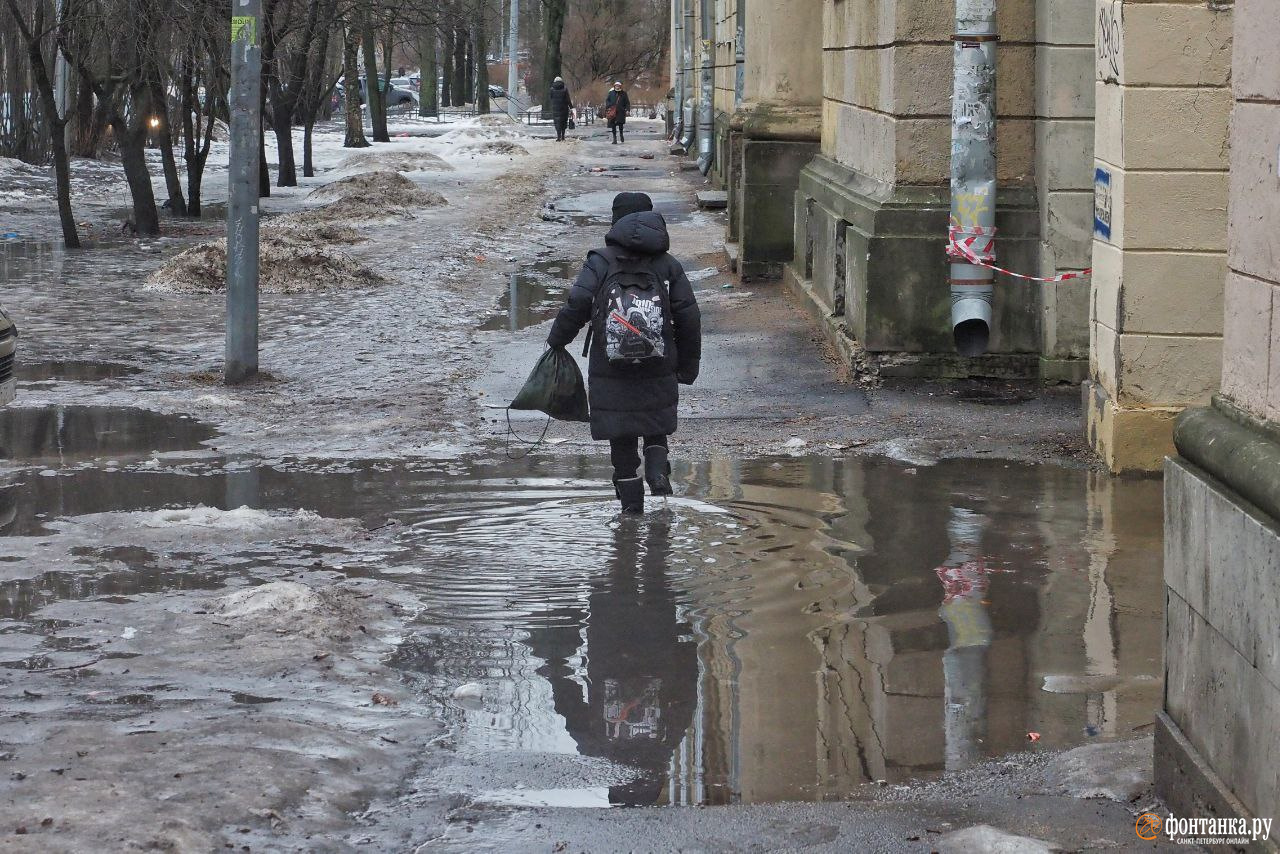 Когда начнется дождь в спб. Оттепель Питер. Дождь зимой. Оттепель зимой. Петербург зима оттепель.