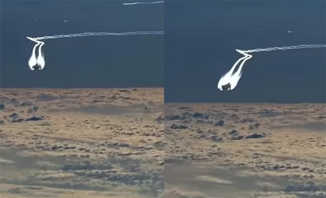 Как выглядит самолет на полной скорости, если его снять на видео из другого самолета - актуальные новости по теме Самолет boeing 747 на Toplenta