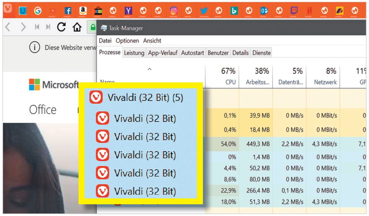Мультипоточность: дебютант Vivaldi разделяет ядро браузера и веб-страницы на отдельные процессы