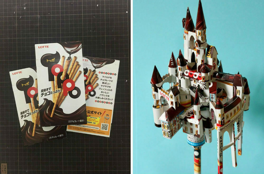 Художник из Японии превращает упаковки в забавные фигуры