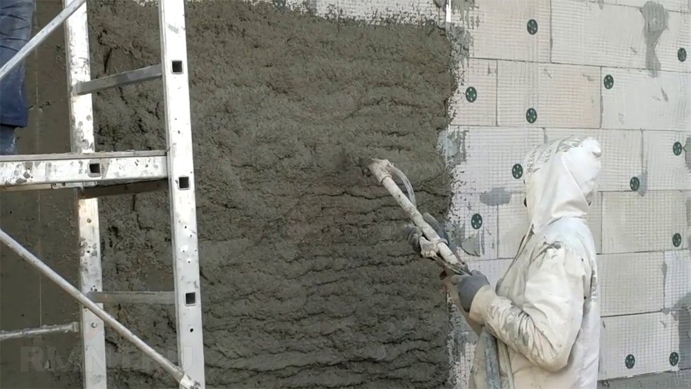 Штукатурка фасада дома из газобетона