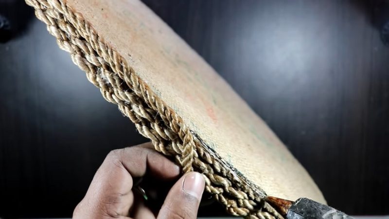 Простая и нужная вещица из джутового шпагата и мешковины декор,домашний очаг,,рукоделие,своими руками,умелые руки