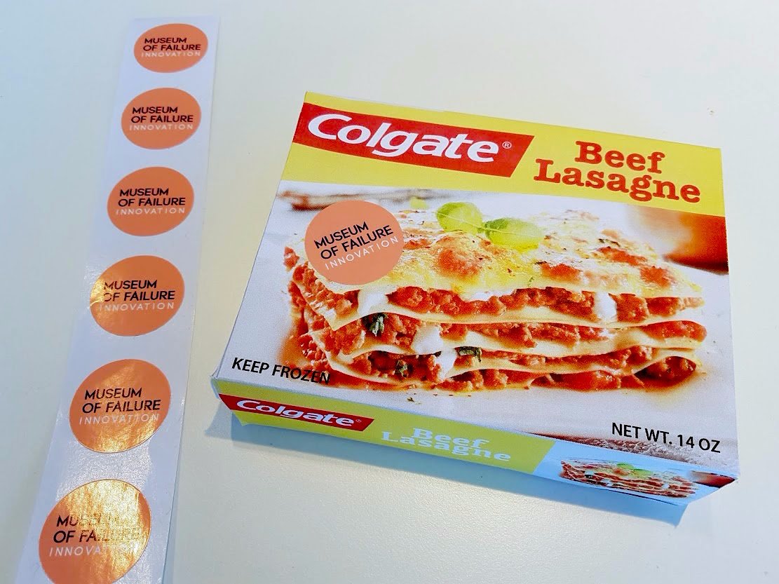 In the 1980s, Colgate produced a line of frozen dinners, encouraging people to eat a branded dinner before brushing their teeth with Colgate toothpaste. West describes the flop succinctly: "Brand extension failure."