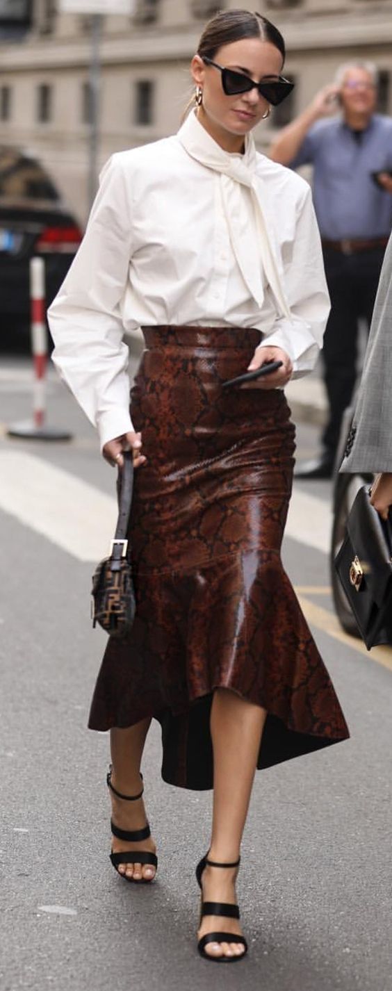 Что носить осенью 2019: кожа – главный тренд сезона мода,мода и красота,модные образы,модные тенденции,одежда и аксессуары