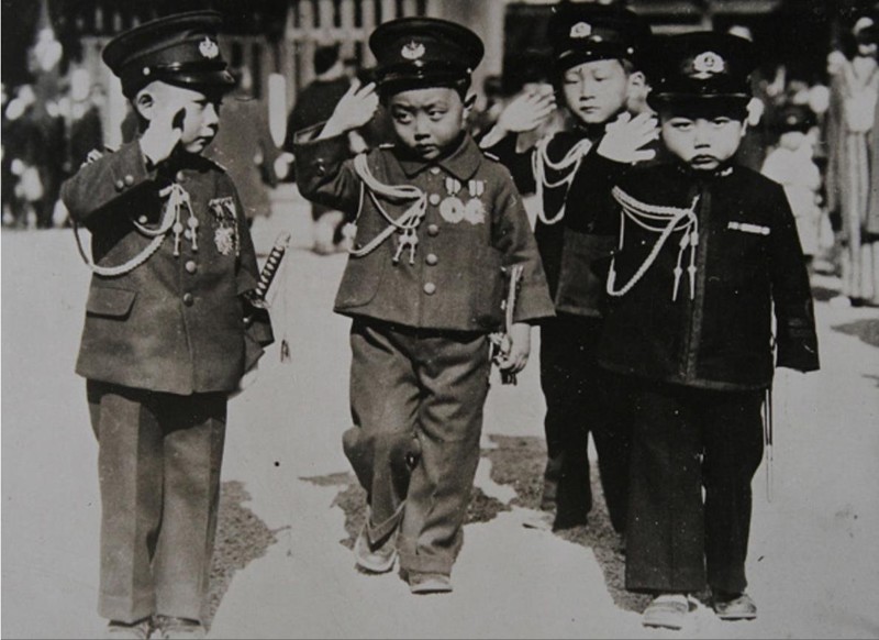 Дети в военной форме, 1937 год, Япония история, люди, фотографии