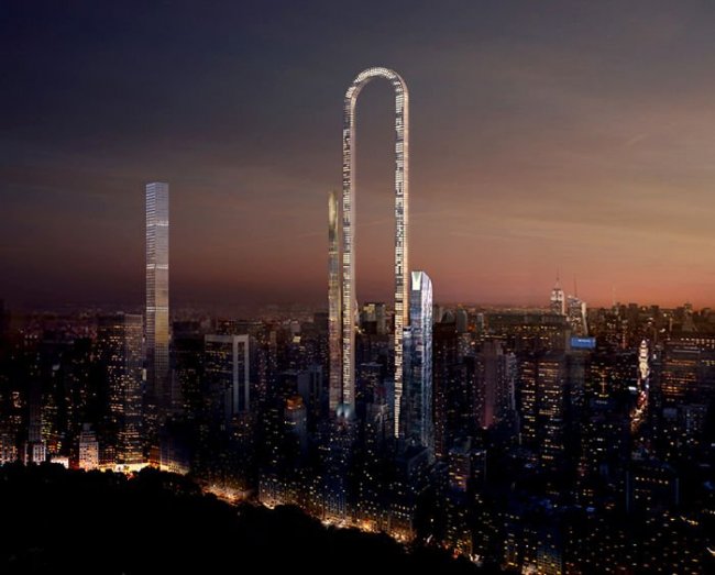 В Нью-Йорке скоро возведут U-образный небоскреб (6 фото)