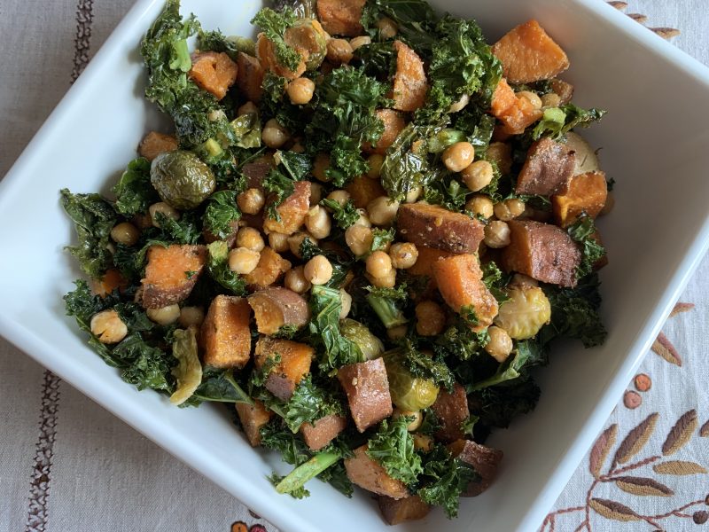 Autumnal warm kale salad recipe