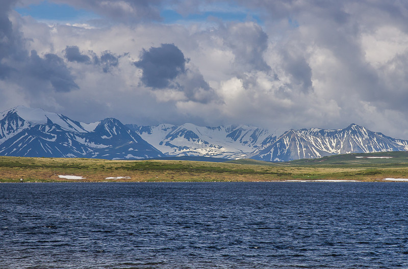 Озеро Кальджин-Коль и хребет Южный Алтай алтай, путешествия, россия, укок, фото
