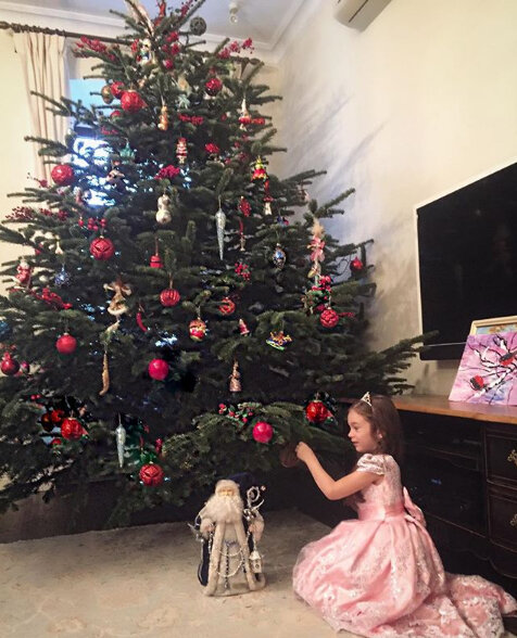 Дочь Ирины Гринёвой возле елки (instagram.com)