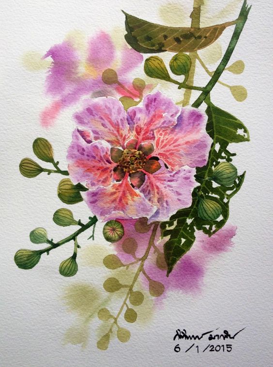 Flower painting: 