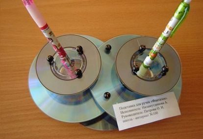 Оригинальные поделки из старых дисков поделки из дисков