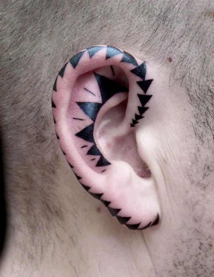 Helix Ear Tattoos